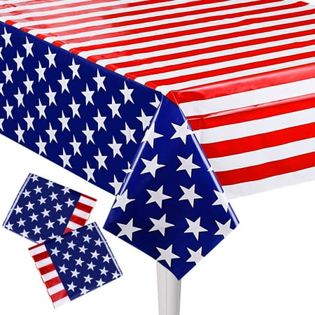 2 Packs American Flag Tablecloth 54*109 American Flag Plastic Table Covers for Columbus Day 4th of July Table Decorations Disposable
2 Packs American Flag Tablecloth 54*109 American Flag Plastic Table Covers for Columbus Day 4th of July Table Decorations Disposable