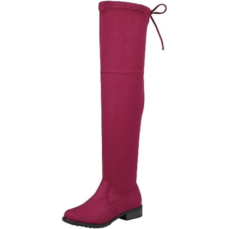 QUIETTCEX Womens Over The Knee Thigh High Flat Boot (10 B(M) US Wine)
QUIETTCEX Womens Over The Knee Thigh High Flat Boot (10 B(M) US Wine)
