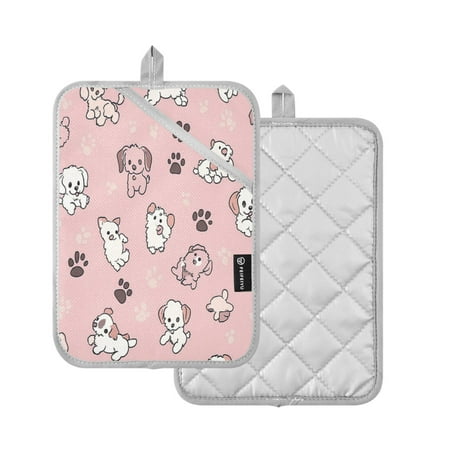 2 Pcs Pot Holders Sets Oven Mitts Square Potholders Oven Hot Pads Heat Resistant for Kitchen Cooking Baking 7 x9.8 Pink Cartoon Puppy Pattern
2 Pcs Pot Holders Sets Oven Mitts Square Potholders Oven Hot Pads Heat Resistant for Kitchen Cooking Baking 7 x9.8 Pink Cartoon Puppy Pattern