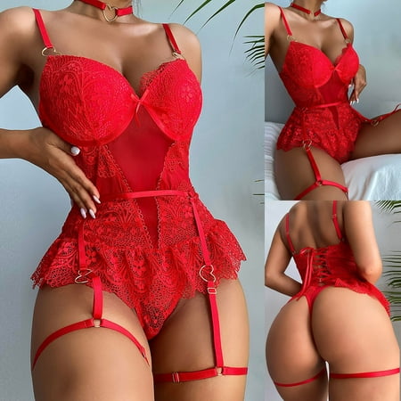 Ovzne Tshirt Bras For Women Lace Bralettes For Women Women Exquisite Mesh Lingerie Bra+Garter+Briefs+Choke Set Babydoll Cut-Out Sleepwear Wireless Push Up Bras For Women
Ovzne Tshirt Bras For Women Lace Bralettes For Women Women Exquisite Mesh Lingerie Bra+Garter+Briefs+Choke Set Babydoll Cut-Out Sleepwear Wireless Push Up Bras For Women