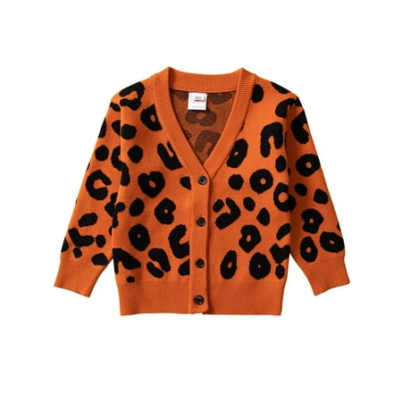 BSDHBS Girls Jacket Toddler Girls Sweater Kids Casual Leopard Prints Button up V Neck Knitted Cardigan Jacket Long Sleeve Thicken Cotton Outwear Coat Black Size 110
BSDHBS Girls Jacket Toddler Girls Sweater Kids Casual Leopard Prints Button up V Neck Knitted Cardigan Jacket Long Sleeve Thicken Cotton Outwear Coat Black Size 110