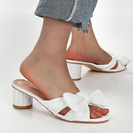 HIMIWAY White Heels Women s Fashion Sandals Thick Heel Bow Silk Sandals Retro Buckle Shoes White 38
HIMIWAY White Heels Women s Fashion Sandals Thick Heel Bow Silk Sandals Retro Buckle Shoes White 38