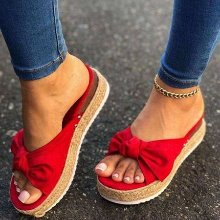 Womens Summer Sandals Casual Bohemia Wedge Shoes Comfortable Outdoor Bow Tie Platform Sandals
Womens Summer Sandals Casual Bohemia Wedge Shoes Comfortable Outdoor Bow Tie Platform Sandals