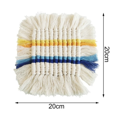 SONGBIRDTH Table Mat Decorative Anti-scalding Unique Square Cotton Tassel Cup Cushion
SONGBIRDTH Table Mat Decorative Anti-scalding Unique Square Cotton Tassel Cup Cushion