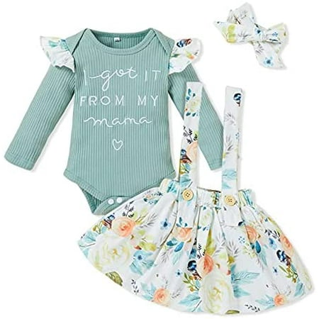 HESHENG 3Pcs Newborn Baby Girls Dress Clothes Ruffle Romper Tops Floral Suspender Skirt Headband Outfit Sets Green 0-3 Months
HESHENG 3Pcs Newborn Baby Girls Dress Clothes Ruffle Romper Tops Floral Suspender Skirt Headband Outfit Sets Green 0-3 Months