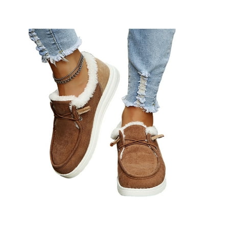 Womens Slip On Winter Faux Fur Moccasins Slippers Indoor and Outdoor Snow Ankle Booties Warm Cozy Shoes
Womens Slip On Winter Faux Fur Moccasins Slippers Indoor and Outdoor Snow Ankle Booties Warm Cozy Shoes