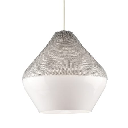 Tech Lighting 700TDMKAPW Meeka Line-Voltage 1 Light White Blown Glass Pendant