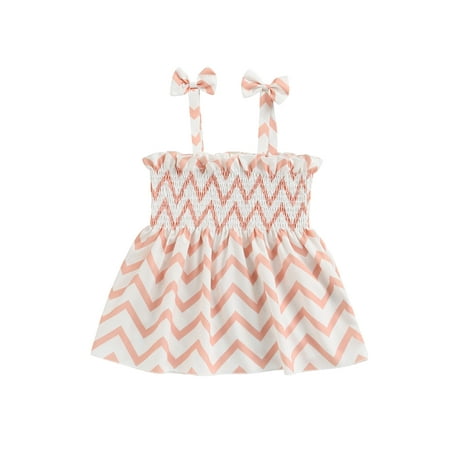 Jkerther Little Girls Summer Dress Wavy Printed Shoulder Tie-Up Straps Ruffle Pleated Dress Girls Knee-Length Princess One-Piece
Jkerther Little Girls Summer Dress Wavy Printed Shoulder Tie-Up Straps Ruffle Pleated Dress Girls Knee-Length Princess One-Piece