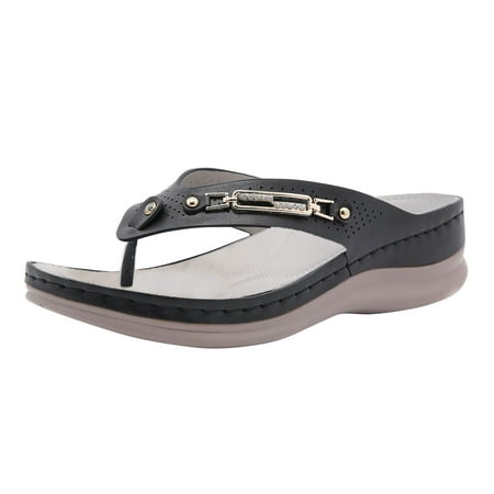 Women s Fashion Flip Flop with Rhinestone Metal Buckle Comfortable Platform Wedge Orthopedic Walking Sandals Summer Casual Open Toe Slip On Slides Dress Slippers
Women s Fashion Flip Flop with Rhinestone Metal Buckle Comfortable Platform Wedge Orthopedic Walking Sandals Summer Casual Open Toe Slip On Slides Dress Slippers