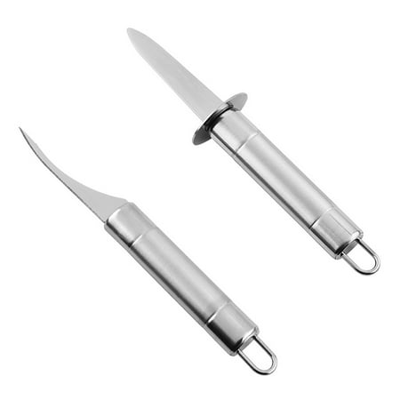 2PCS Stainless Steel Shrimp Line Cleaner Convenient Oyster Opener Shucking Tool