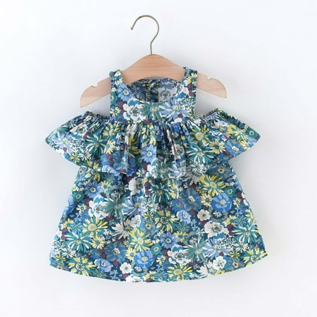 KONBECA Toddler Girl Outfits Princess Dresses Baby Girls Floral Print Cotton Ruffled Drop Shoulder Casual Dress Cotton Dresses Blue (6-12 Months)
KONBECA Toddler Girl Outfits Princess Dresses Baby Girls Floral Print Cotton Ruffled Drop Shoulder Casual Dress Cotton Dresses Blue (6-12 Months)