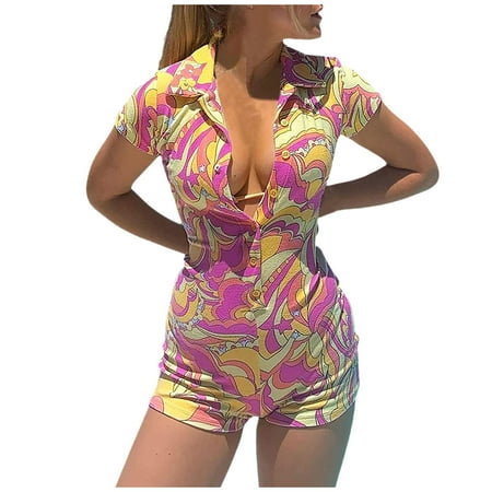 Women s Fashion Knitted Print Shorts Romper Button-Down V-Neck Jumpsuit Short Sleeve Bodysuit Pyjamas Woman s Silk Pajamas Short Sleeve Pajama Set for Women
Women s Fashion Knitted Print Shorts Romper Button-Down V-Neck Jumpsuit Short Sleeve Bodysuit Pyjamas Woman s Silk Pajamas Short Sleeve Pajama Set for Women