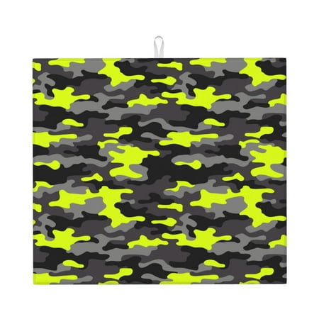 Dish Drying Mats for Kitchen Counter - Green Grey Camouflage 16x18In Anti-Slip Absorbent Microfiber Drying Mat for Kitchen Counter Mat Dish Rack Mat with Hanging Loop
Dish Drying Mats for Kitchen Counter - Green Grey Camouflage 16x18In Anti-Slip Absorbent Microfiber Drying Mat for Kitchen Counter Mat Dish Rack Mat with Hanging Loop