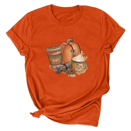 Womens Tops Corset Tops for Women Women s Trendy Summer Crew Neck Leisure Short Sleeve Thanksgiving Printed Tops White Long Sleeve Shirts for Women Valentine Shirts for Women Orange S
Womens Tops Corset Tops for Women Women s Trendy Summer Crew Neck Leisure Short Sleeve Thanksgiving Printed Tops White Long Sleeve Shirts for Women Valentine Shirts for Women Orange S