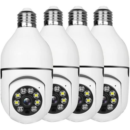 E27 Light Bulb Camera 4 Pack Wireless WiFi Security Camera 1080p 5G WiFi Camera Smart Motion Detection Alarm Remote Viewing Night Vision 5G WiFi Security Camera Light Buibs Wireless Light Bulb
E27 Light Bulb Camera 4 Pack Wireless WiFi Security Camera 1080p 5G WiFi Camera Smart Motion Detection Alarm Remote Viewing Night Vision 5G WiFi Security Camera Light Buibs Wireless Light Bulb