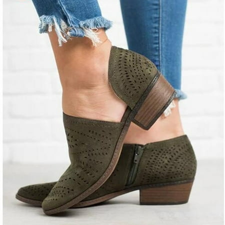 Lydiaunistar Women s Block Heel Hollow Out Short Boots Solid Color Pointed Toe Side Zipper Shoes Side Cut-out Loafers Shoes Army Green 7()
Lydiaunistar Women s Block Heel Hollow Out Short Boots Solid Color Pointed Toe Side Zipper Shoes Side Cut-out Loafers Shoes Army Green 7()