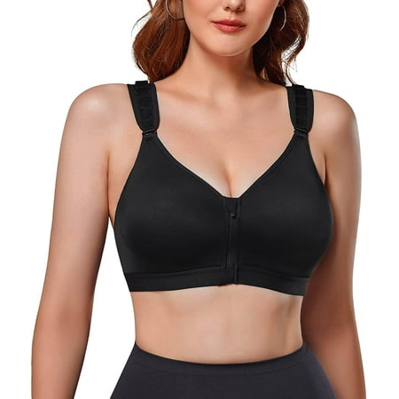 Junlan Women Post Surgical Bra Front Closure Zip Hooks Sports Bras Racerback Support Wirefree Adjustable Straps(Black S)
Junlan Women Post Surgical Bra Front Closure Zip Hooks Sports Bras Racerback Support Wirefree Adjustable Straps(Black S)