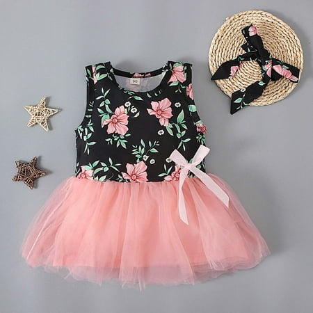 UHUYA Toddler Dress Baby Girls Children Summer Sleeveless Floral Vest Flower Print Bow Lace Mesh Dress Black 18-24 Months
UHUYA Toddler Dress Baby Girls Children Summer Sleeveless Floral Vest Flower Print Bow Lace Mesh Dress Black 18-24 Months