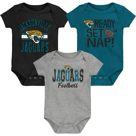 

NFL_ Newborn & Infant //Heathered NFL Ready Set Nap Three-Pack Bodysuit Set(Player numbers can be customized)