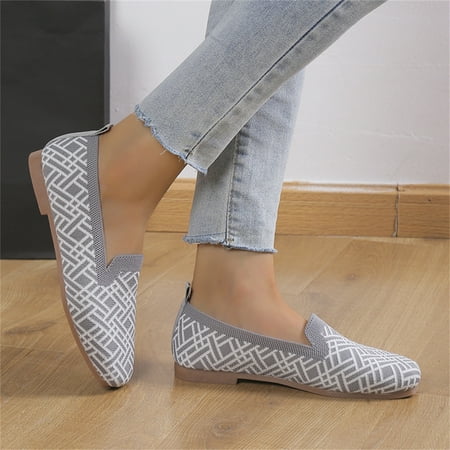 Cathalem Casual Flat Shoes for Women Comfortable Ladies Fashion Color Blocking Breathable KKnitted Flat Sole Short Heel Grey 7
Cathalem Casual Flat Shoes for Women Comfortable Ladies Fashion Color Blocking Breathable KKnitted Flat Sole Short Heel Grey 7