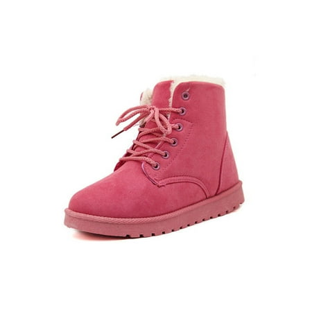 Daeful Women Winter Boot Lace Up Warm Shoes Plush Lined Snow Boots Outdoor Fashion Flat Comfort Ankle Booties Watermelon Red 5.5
Daeful Women Winter Boot Lace Up Warm Shoes Plush Lined Snow Boots Outdoor Fashion Flat Comfort Ankle Booties Watermelon Red 5.5
