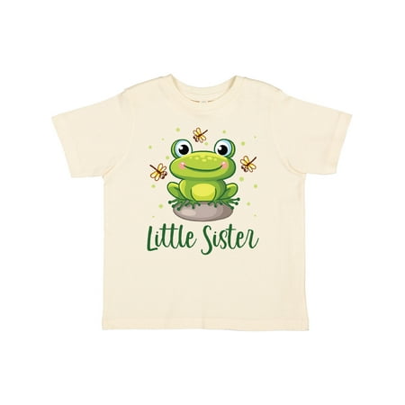 Inktastic Little Sister - Frog Gift Toddler Toddler Girl T-Shirt