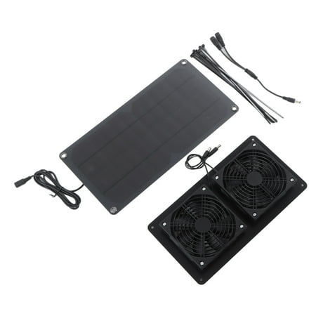 10W Solar Panel Fan Kit Powerful Ventilation Cooling Solar Powered Exhaust Dual Fan for Dog House Chicken Coop
10W Solar Panel Fan Kit Powerful Ventilation Cooling Solar Powered Exhaust Dual Fan for Dog House Chicken Coop