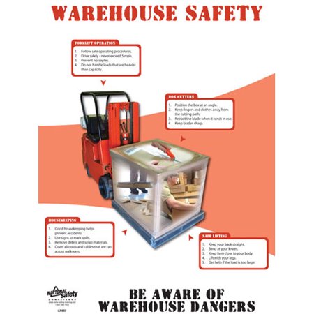 Warehouse Safety Poster (18 by 24 inch)