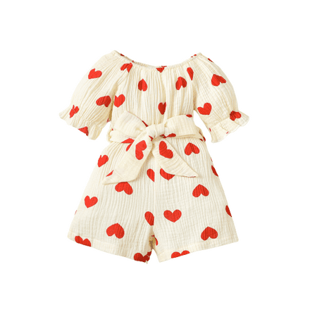 Mikrdoo Newborn Baby Girls Jumpsuits Heart Print Short Sleeve Bodysuits Bubble Sleeve Bow Shorts Apricot 3-6 Months
Mikrdoo Newborn Baby Girls Jumpsuits Heart Print Short Sleeve Bodysuits Bubble Sleeve Bow Shorts Apricot 3-6 Months