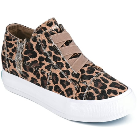 JENN ARDOR Women Hidden Wedge Canvas Sneakers Slip on Flats Shoes Walking Shoes