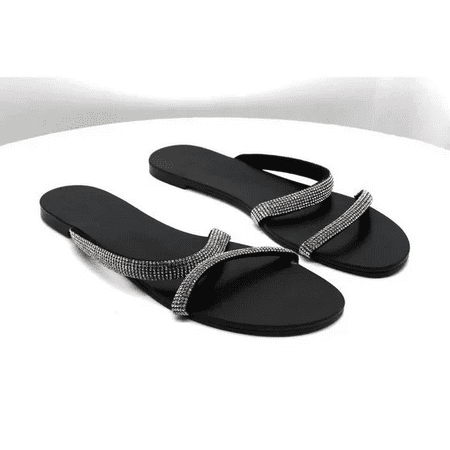 Guess Women s Nerica Embellished Slide Sandals Women s Shoes