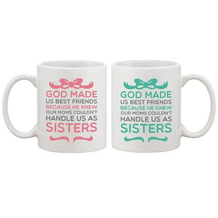 365 Printing Inc God Made Us Best Friends Mug (Set of 2)