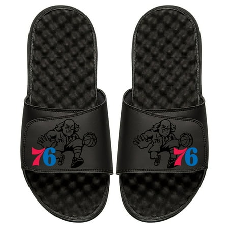 Men s ISlide Black Philadelphia 76ers Tonal Pop Slide Sandals