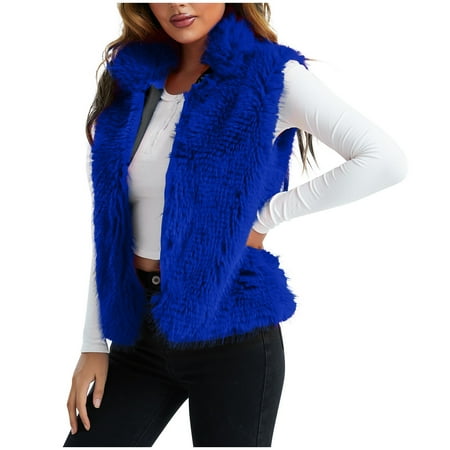 Faux Fur Vest for Women Warm Winter Coat Sleeveless Stand Collar Furry Jacket Outerwear
Faux Fur Vest for Women Warm Winter Coat Sleeveless Stand Collar Furry Jacket Outerwear