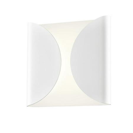 Sonneman Folds 8 LED Wall Sconce in Textured White
