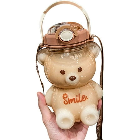 Famure Large Water Bottles with Straw Bear Shaped Drinks Jug with Adjustable Strap and Handle Portable Cartoon Kids Water Bottle for Camping Shopping Hiking Traveling
Famure Large Water Bottles with Straw Bear Shaped Drinks Jug with Adjustable Strap and Handle Portable Cartoon Kids Water Bottle for Camping Shopping Hiking Traveling