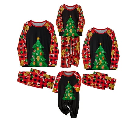 Imcute Christmas Family Matching Pajamas Set Xmas Tree and Gingerbread Man Print Tops Pants Sleepwear Loungewear
Imcute Christmas Family Matching Pajamas Set Xmas Tree and Gingerbread Man Print Tops Pants Sleepwear Loungewear
