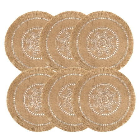 Megawheels Boho Round Placemats Set of 6 | Kitchen Plate Mats Runners for Dining Table | Mandala Bohemian Burlap Circle Placemats 15 Inch
Megawheels Boho Round Placemats Set of 6 | Kitchen Plate Mats Runners for Dining Table | Mandala Bohemian Burlap Circle Placemats 15 Inch