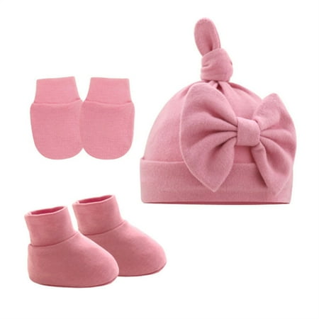 Hat Gloves Socks Set for Baby Boy Girl Skin Friendly Mittens Newborn Shower Gift
