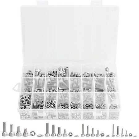 520pcs M3/M4/M5/M6 Screw & Nut & Washer Set Stainless Steel Hexagonal Socket Kit Rustproof with Wrenches and Transparent Plastic Box
520pcs M3/M4/M5/M6 Screw & Nut & Washer Set Stainless Steel Hexagonal Socket Kit Rustproof with Wrenches and Transparent Plastic Box