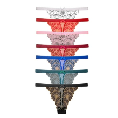Women 7pc Combination Transparent Lace Sexy Hollow Panties Seamless Underwear Low Waist Perspective Lace Thong Panties ladies underwear bulk underwear for women underwear pack
Women 7pc Combination Transparent Lace Sexy Hollow Panties Seamless Underwear Low Waist Perspective Lace Thong Panties ladies underwear bulk underwear for women underwear pack