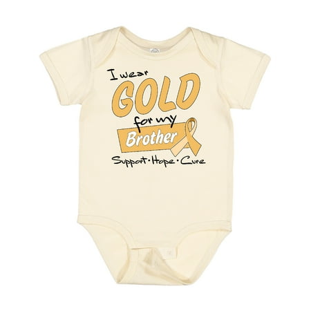 Inktastic I Wear Gold for My Brother-Support Hope Cure Gift Baby Boy or Baby Girl Bodysuit
Inktastic I Wear Gold for My Brother-Support Hope Cure Gift Baby Boy or Baby Girl Bodysuit