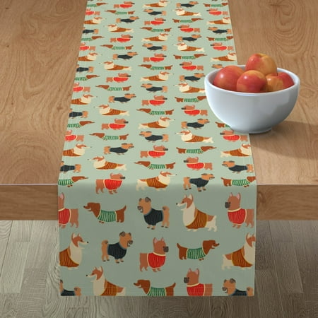 Cotton Sateen Table Runner 72 - Dogs Retro Mod Dog Pug Puppy Dachshund Corgi Bulldog Wiener Print Custom Table Linens by Spoonflower
Cotton Sateen Table Runner 72 - Dogs Retro Mod Dog Pug Puppy Dachshund Corgi Bulldog Wiener Print Custom Table Linens by Spoonflower