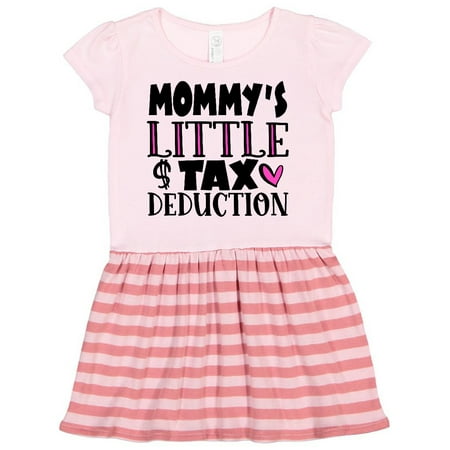 Inktastic Mommy s Little Tax Deduction Pink Hearts Gift Toddler Girl Dress