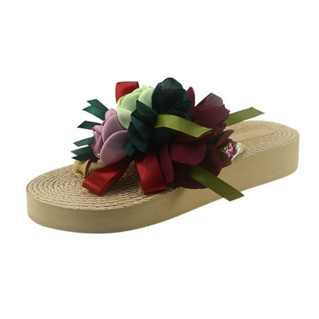 Shoes for Women Weave Beach Breathable Sandals Home Slipper Flowers Flip-Flops Flat Shoe
Shoes for Women Weave Beach Breathable Sandals Home Slipper Flowers Flip-Flops Flat Shoe