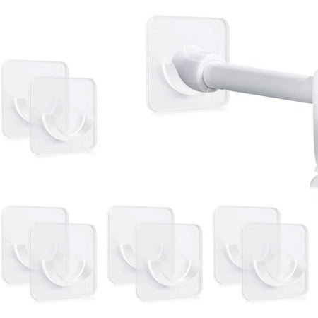 8 Pack Curtain Rod Holders No Drilling Adhesive Shower Rod Holder for Bathroom Clear Tension Rod Holder for Windows Wall (Clear)
8 Pack Curtain Rod Holders No Drilling Adhesive Shower Rod Holder for Bathroom Clear Tension Rod Holder for Windows Wall (Clear)