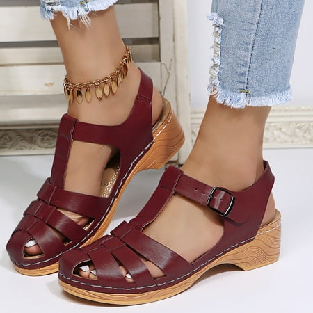 Tangnade women shoes Womens Ladies Fashion Vintage Hollow Out Buckle Strap Squared Toe Sandals Shoes Wine 38
Tangnade women shoes Womens Ladies Fashion Vintage Hollow Out Buckle Strap Squared Toe Sandals Shoes Wine 38