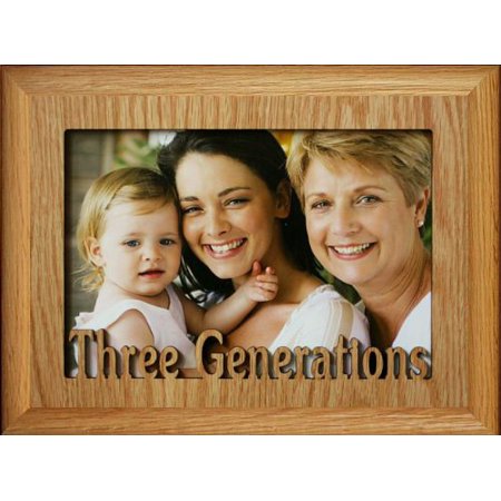 5X7 Jumbo ~ Three Generations Landscape Light/Medium Picture Frame