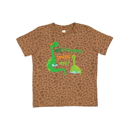 Inktastic Grandma Loves Me Grandchild Dinosaur Gift Toddler Boy Girl T-Shirt