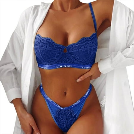 Fabiurt Women s Underwear Womens Underwear Large Size Underwear Underwear Set Three Point Lace Suit Blue
Fabiurt Women s Underwear Womens Underwear Large Size Underwear Underwear Set Three Point Lace Suit Blue